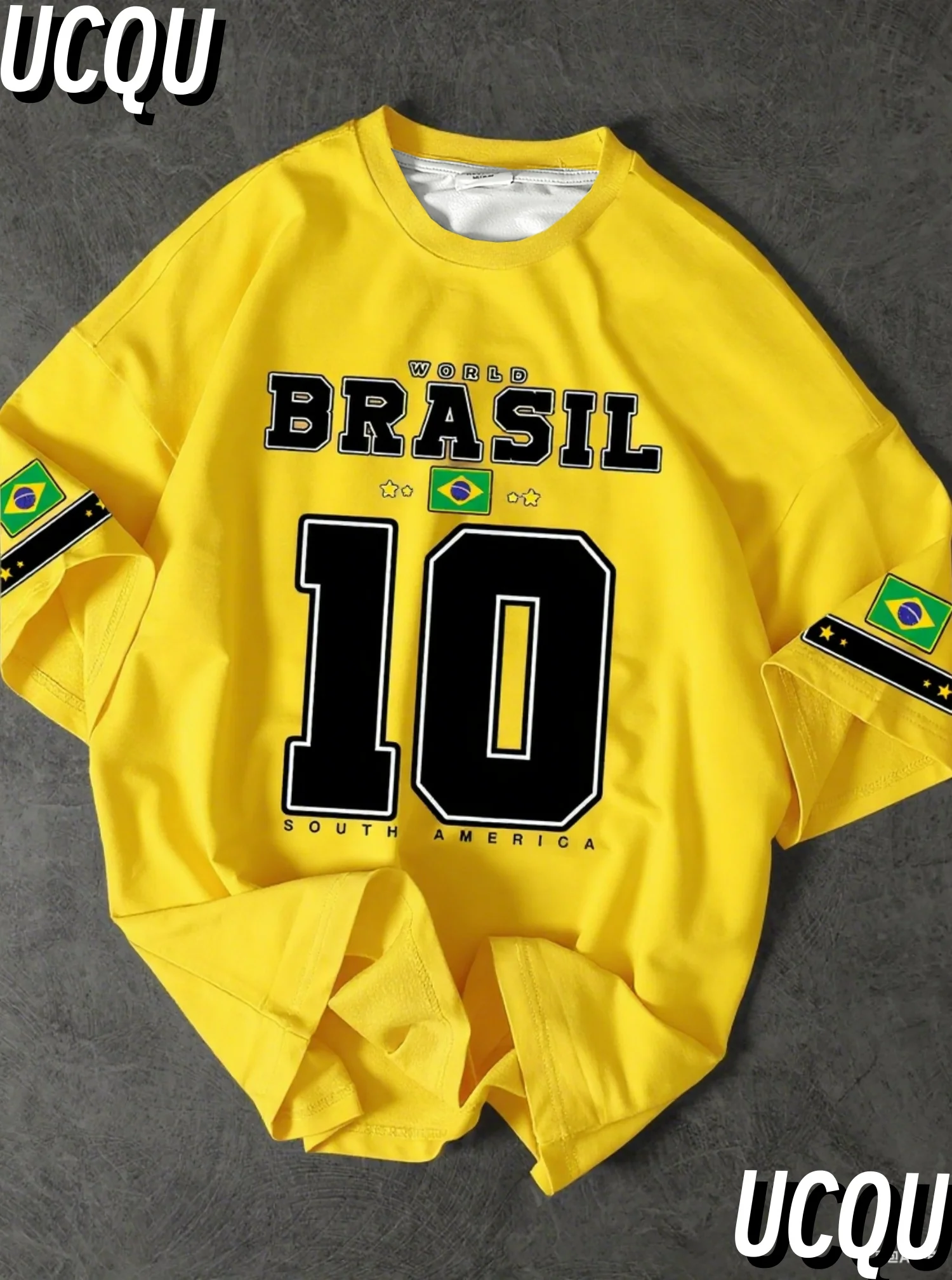 Südamerika Brasilien Print Grafik T-Shirt Kurzarm Sport Herren T-Shirt Unisex Casual Alltagskleidung Sommer Herren Racing T-Shirt