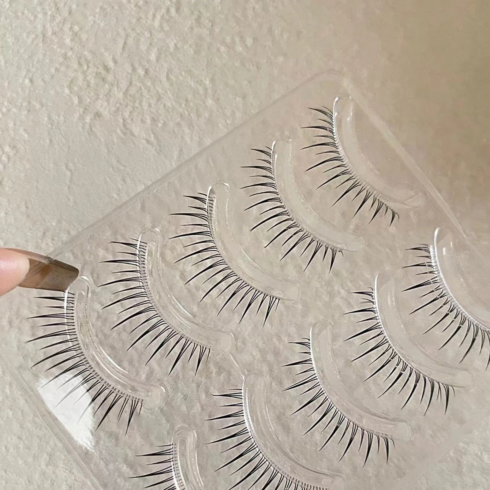 Diy cílios postiços tiras completas faixa transparente chicote arejado fino fofo natural olhar volume cílios estilo coreano maquiagem diária