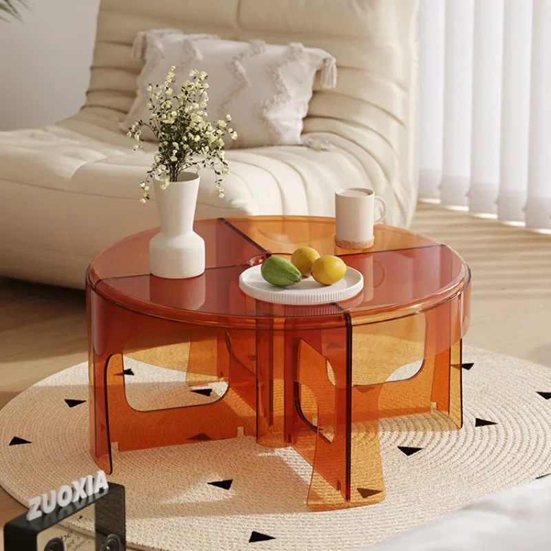 Nordic Living Room Sofa Tea Table Combination Home Small House Round Modern Simple Creative Ins Edge Table 식탁 Muebles Furniture