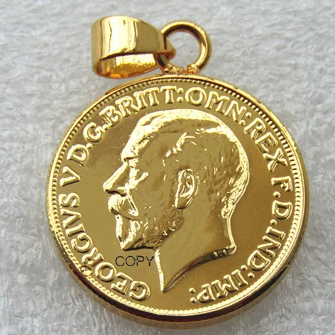 

P(26)Coin Pendant United Kingdom 1 Sovereign 1911 Gold Plated Copy Coin(22.5mm)