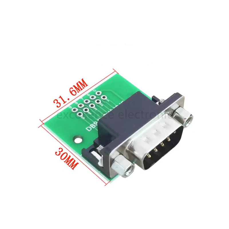 1 Pc HDR DB Male / Female Adapter 9P/15P/25P/37P Test Board VGA Interface To 2.54 DIP Circuit Board DIY Connector