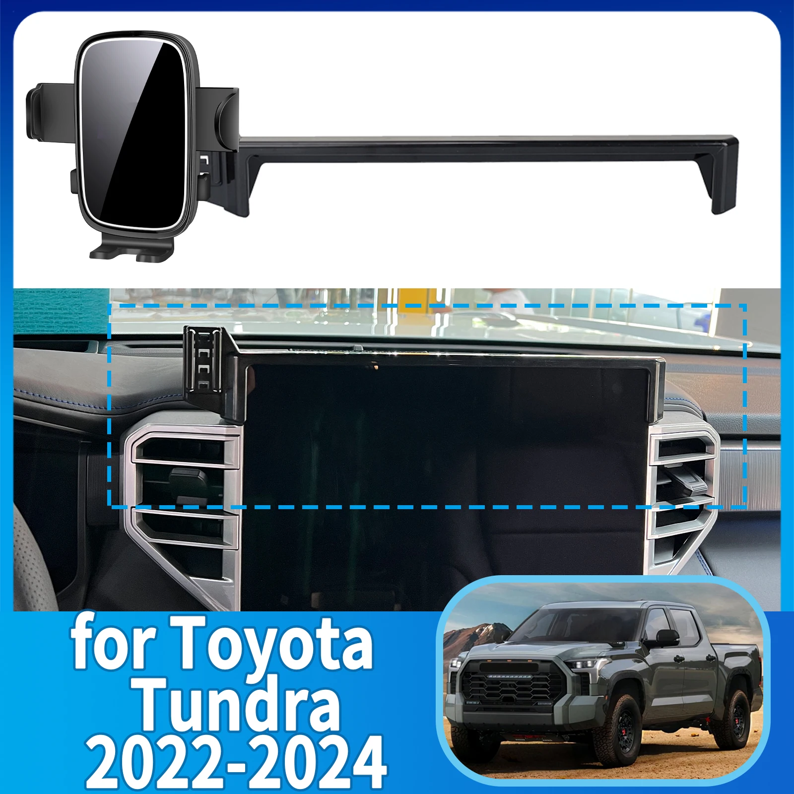 

fit for Toyota Tundra 2022 2023 2024 Anti-Shake Screen Base Phone Holder Mount Stand ​​ Dedicated Car​​ accessoires