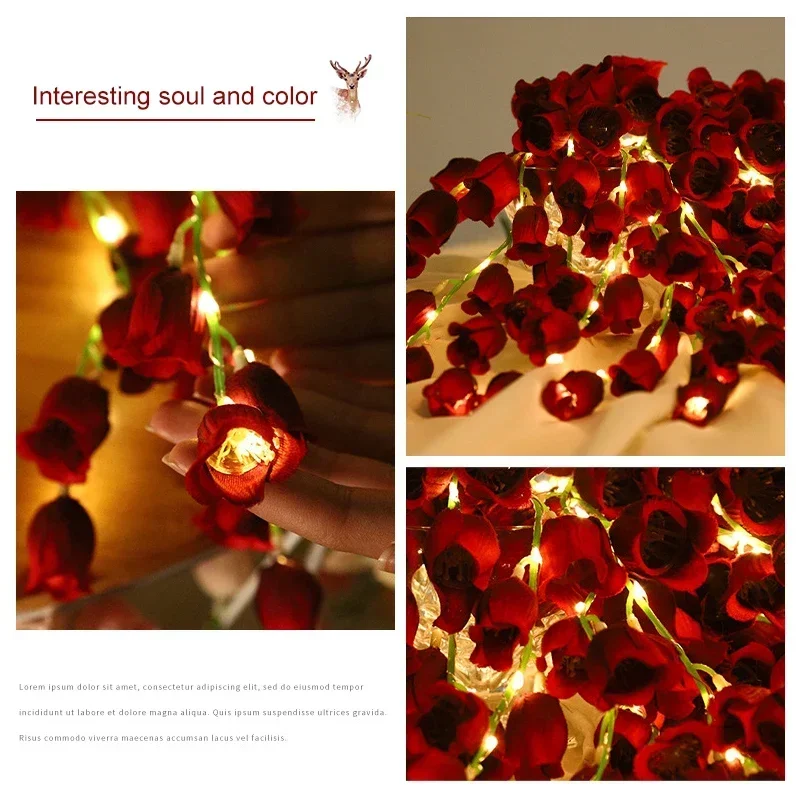 1/5/PC LED Deco Light Sring Artificial Lily of the Valley Flower Wedding Party Home Backdrop Romantic Party Decor Holiday Lamp