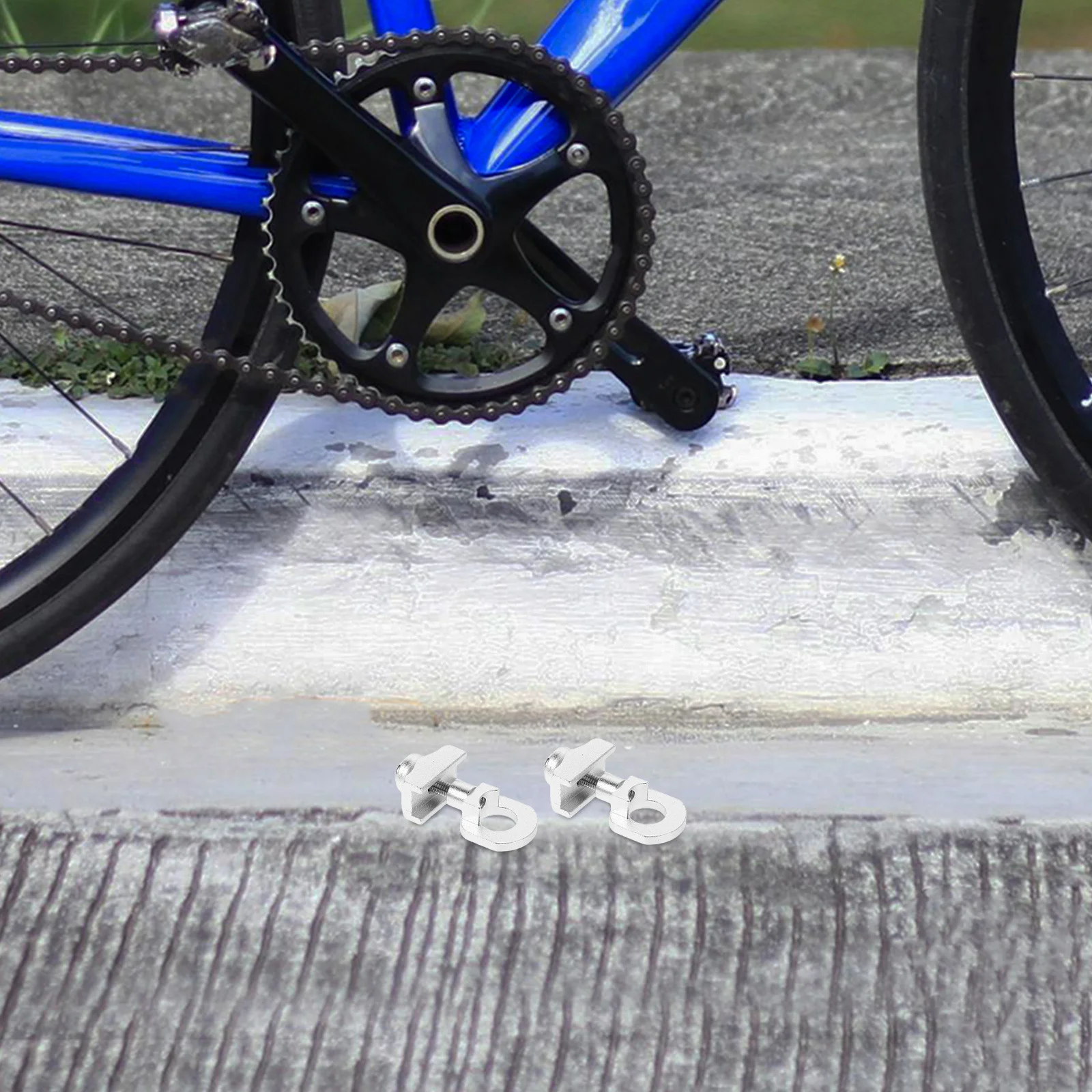 2Pcs Aluminum Alloy Adjustable Bike Chain Tensioner Foldable Bicycle Chain Adjuster Tool Reliable Cycling Accessory