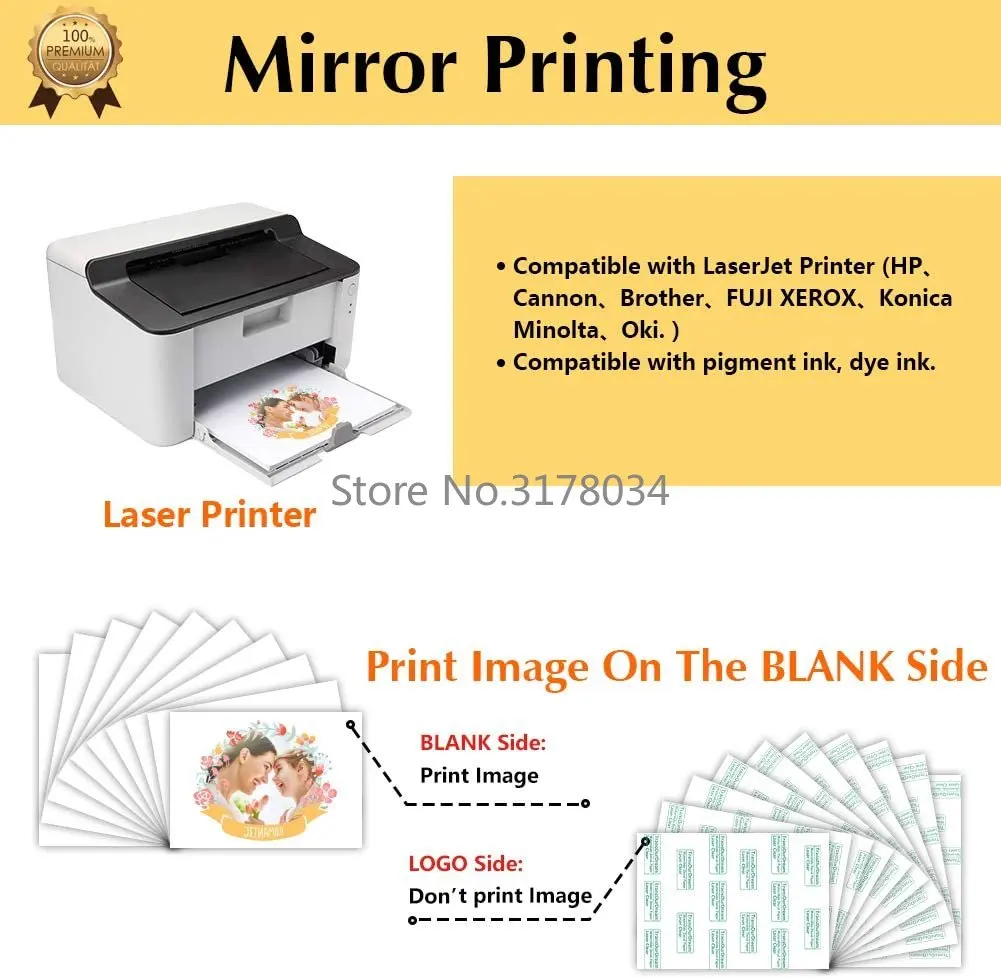 A3 Water Slide Decal Paper for Laser Printer CLEAR Waterslide Transfer Printable Waterslide Paper for Tumblers Mugs Glasses