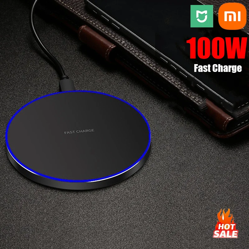 Xiaomi MIJIA 100W Wireless Charger For iPhone 16 Induction Fast Charging Pad Dock Station For Samsung S23 Xiaomi Huawei 2025New