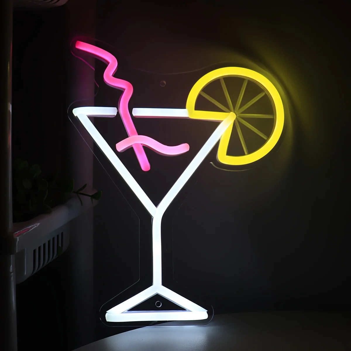 Cocktail LED Neon Sign Light, Alimentado por USB, Quarto, Pub, Clube, Loja, Decoração De Festa, Presente De Aniversário, Festa De Casamento, 5V