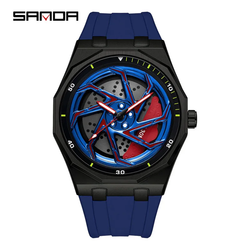 

SANDA New Wheel Series Watch Hollow Rotating Luminous Student Watch Luminous Quartz Watch