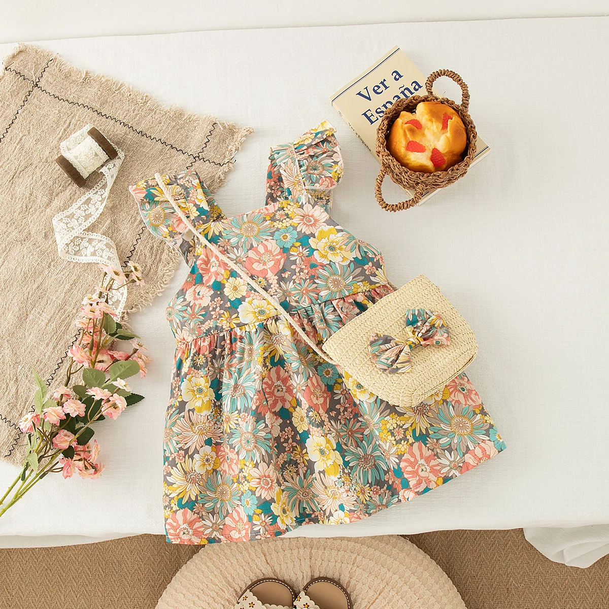 Baby Girl Dress Summer Flower Cotton Cute Girl Dress Sweet Beach Baby Dress Baby Girl Clothes