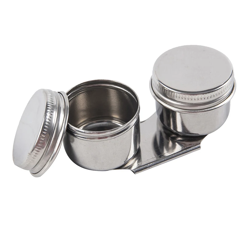 Painting Oil Pot Portable Stainless Steel Oil Painting Palette Cup with Lid