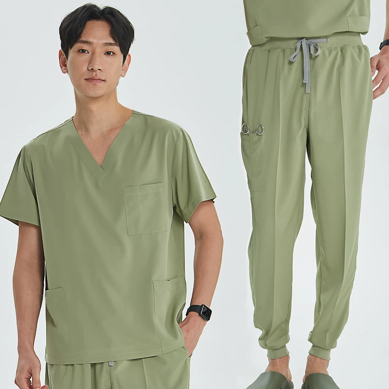 Jogger Pant Scrub Set Ultra Lite Medical Scrubs Stretch Dental Surgeon Uniforms Hospital Nurse Scrub Set Wrinkle Resistant S21