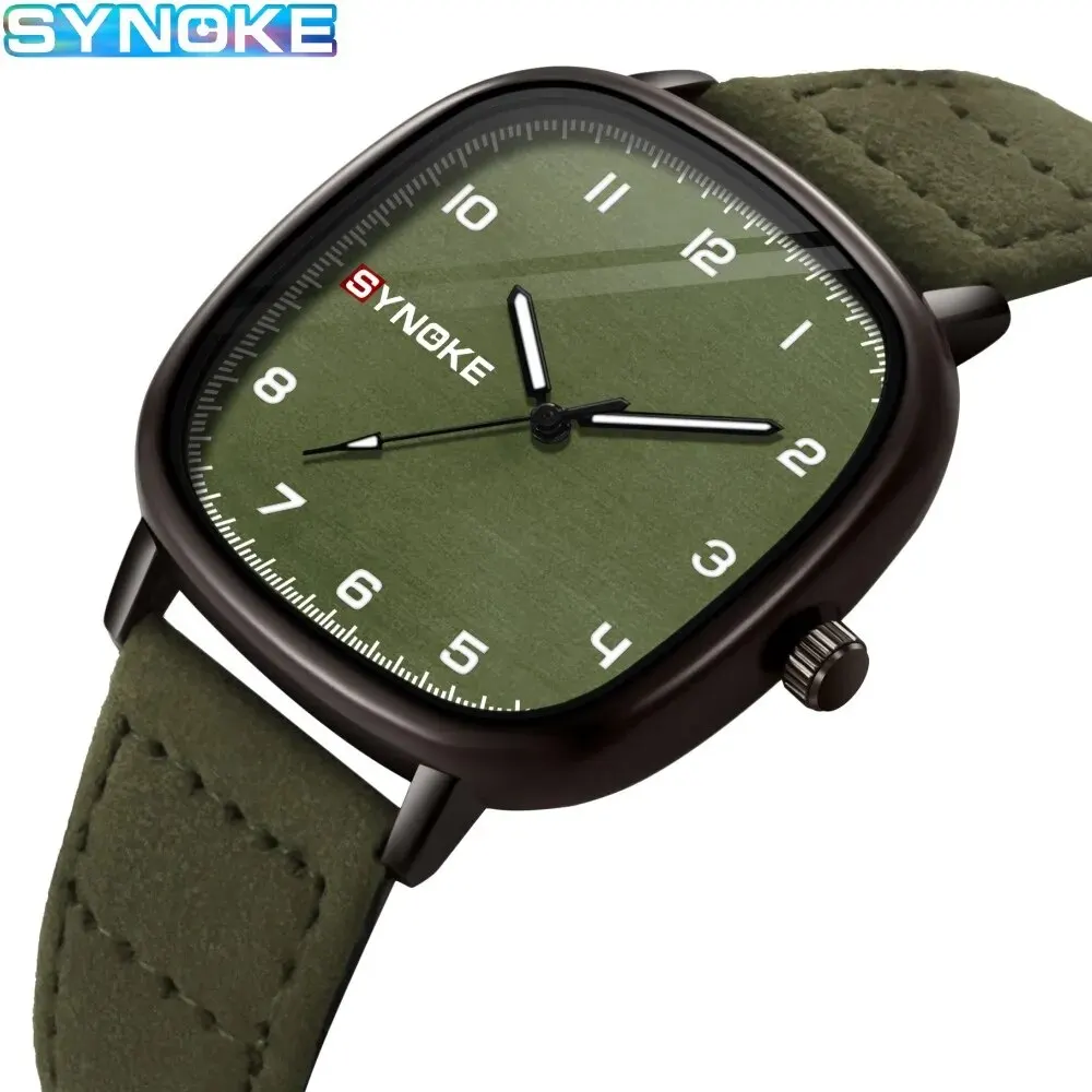 SYNOKE Men Quartz Watch Fashion Simple Business Belt Quartz Watch For Men Watch Student Wristwatch Sports Non Mechanical