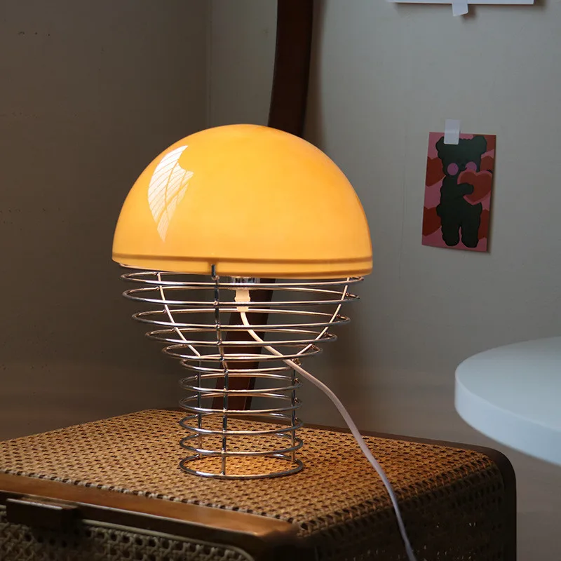 Glass Table Lamp Retro Decorative Bedside Lamp Living Room Children's Bedroom Lamp