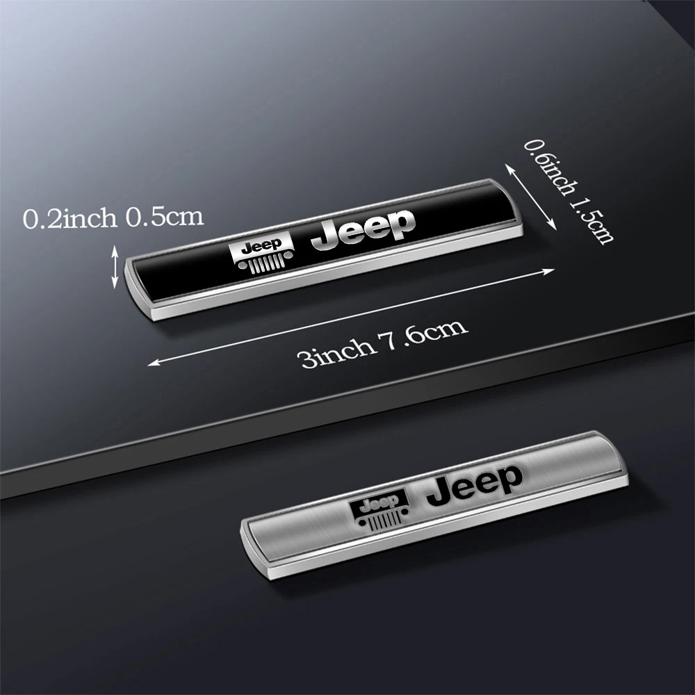 Metal Car Styling Logo Body Side Fender Long Stickers Auto Accessories For JEEP Renegade Patriot Weangler Cherokee Compass Trail