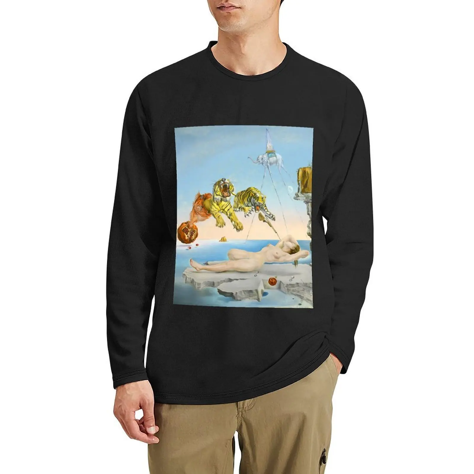 

Dream Caused by the Flight of a Bee, Dali (HD) Long T-Shirt anime funny t shirt quick drying t-shirt t shirt men