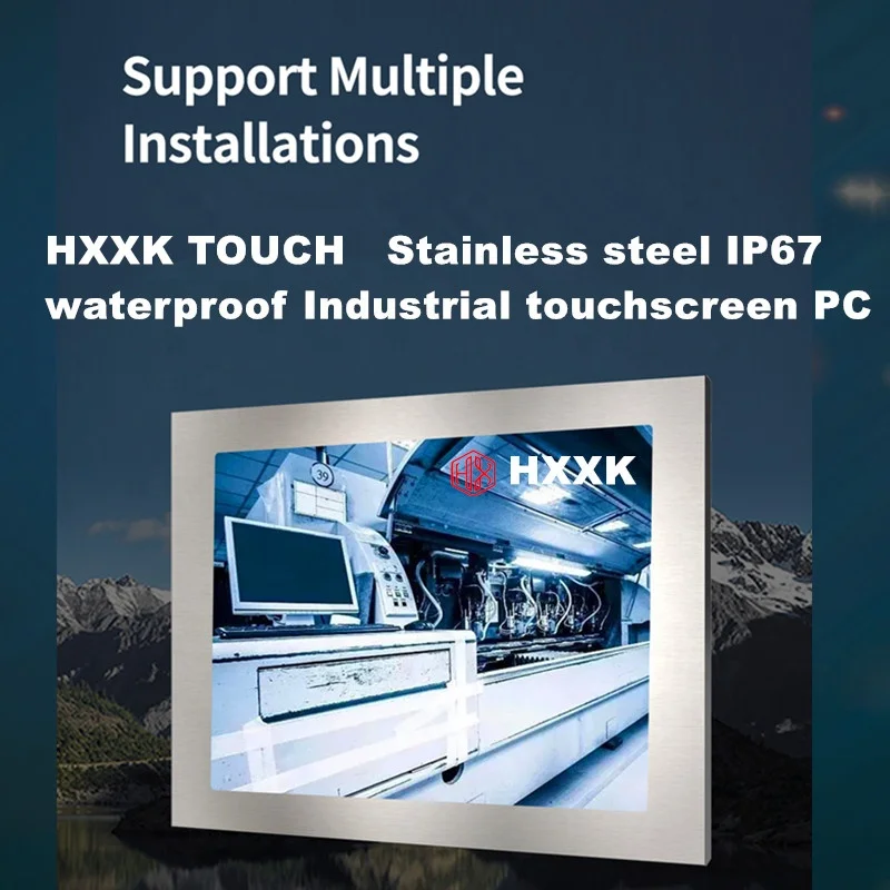 HXXK Touch 10,4 Polegadas Aço Inoxidável IP67 Tela Sensível Ao Toque Industrial À Prova D 'Água PC Equipamento Marinho Acessório de Computador Industrial
