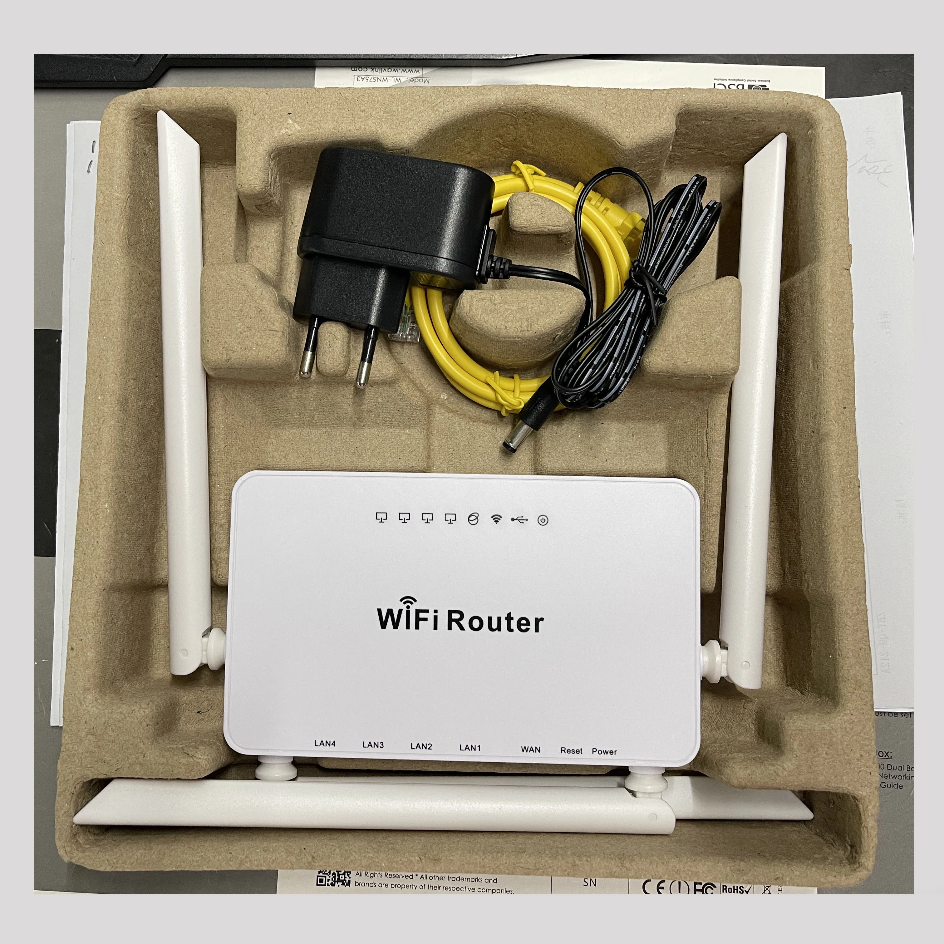 Roteador Wi-Fi sem fio para casa, 4 Antenas, Ponto de acesso OpenWRT Firmware, 4 Antenas, WI-FI, 4 Antenas, WE1626, 300Mbps