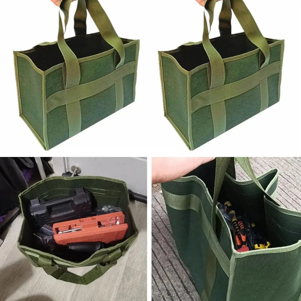 Simple Canvas Tool Bag Pouch High Strength Tool Storage Organizer For Electrician Waterproof Tools Garden Moving Home Stora K5K1