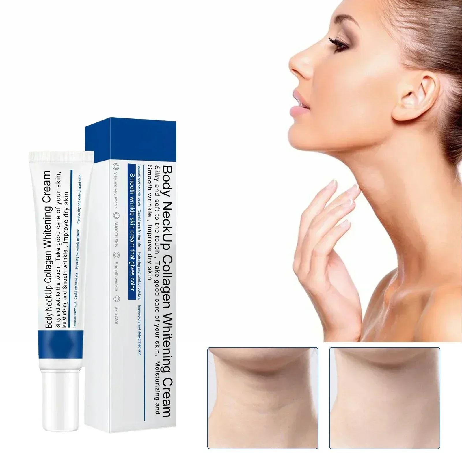 Anti-aging Neck Lines crema proteica idratante rassodante Lifting per collo doppio mento elimina le linee sottili del collo cura della pelle