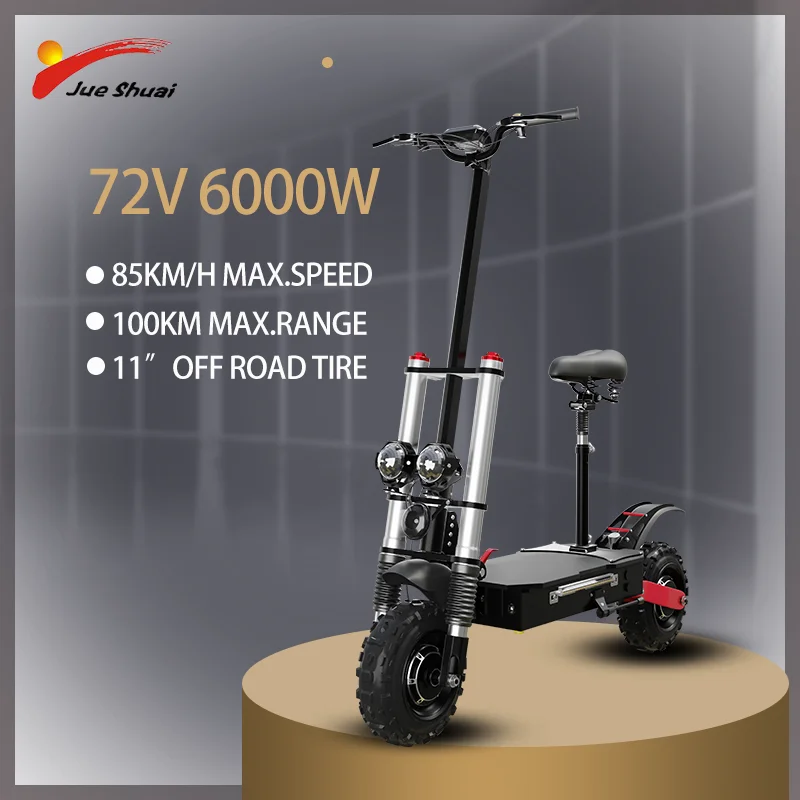 48V-72V 1200W-6000W Strong Dual Motor Electric Scooter 85KM/H Maximum Speed Foldable E Scooter 11