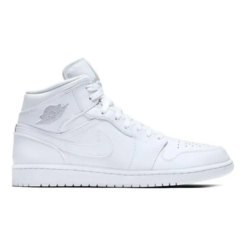 Nike Jordan 1 Mid White/Pure Platinum Sneakers-Schuhe 554724 -104