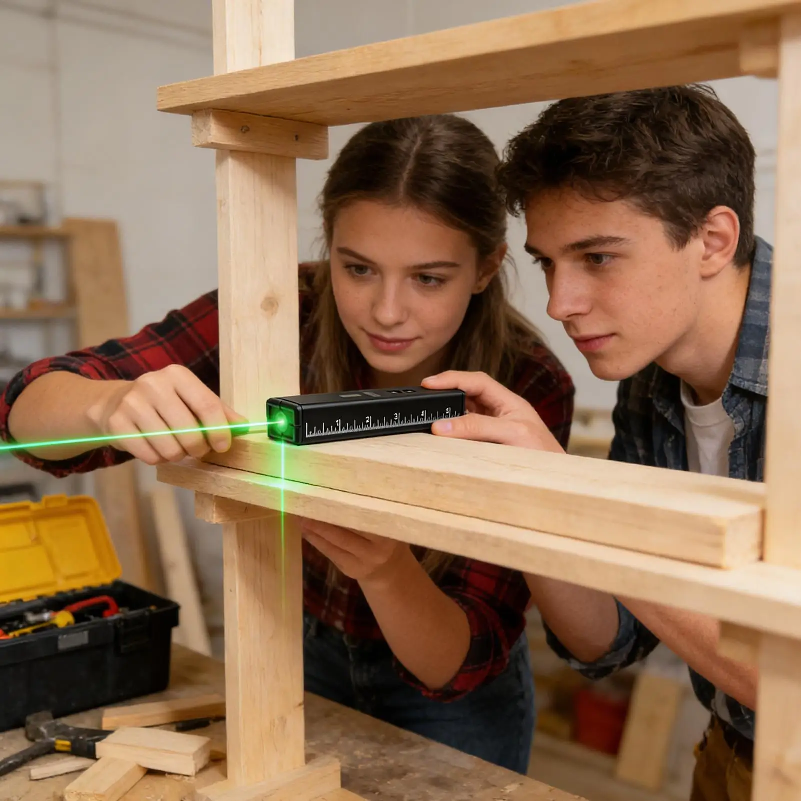 

Портативный регулируемый лазерный уровень с высокой яркостью и зеленым лучом для выравнивания стен, установки шкафов, потолков и картин