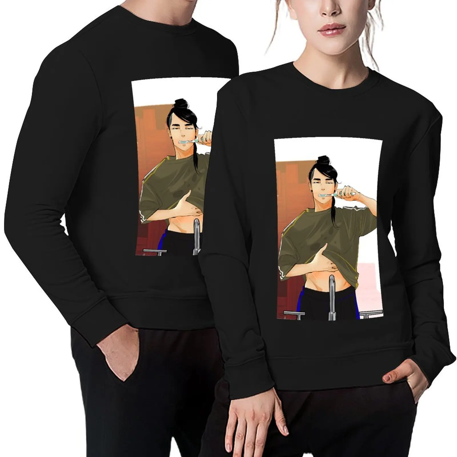 

Mitsu DazedBlindfold Mashersan Pullover men's winter sweater male clothes graphic t shirts men fashion men winter man sweatshirt