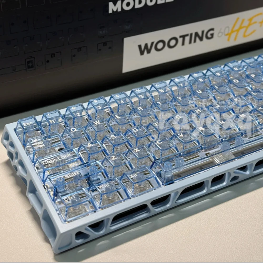 

Wooting Wooting60 He+ клавиатура с магнитным переключателем, 61 клавиша, индивидуальный механический нефритовый воздушный переключатель, чехол для клавиатуры Hell Out для Vorlant