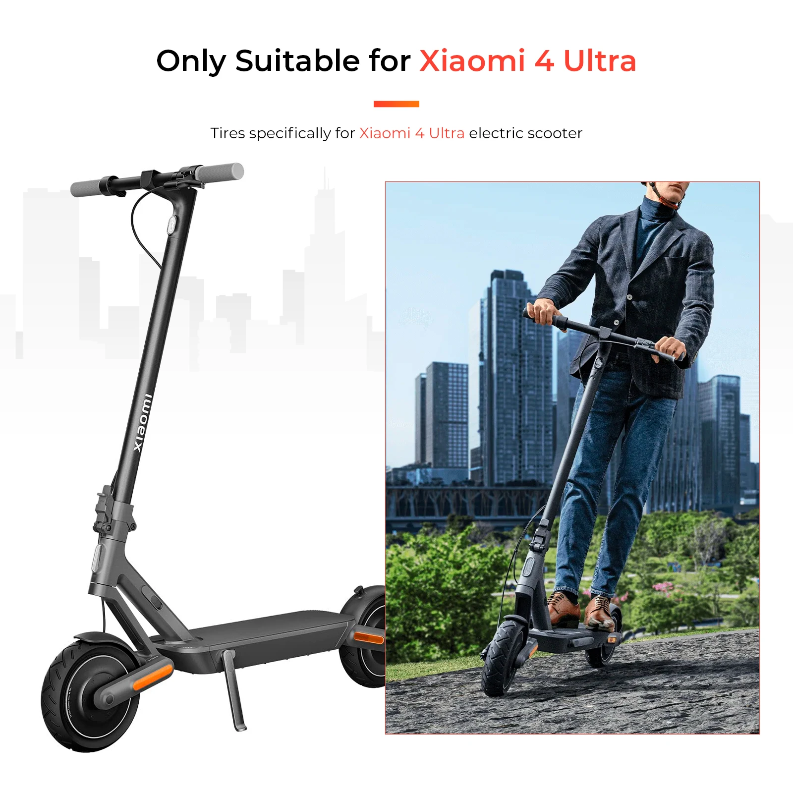 Ulip 250x64 Quality City Road Vacuum Tire For Xiaomi 4 Ultra Scooter Upgraded Thicken Tubeless 10\