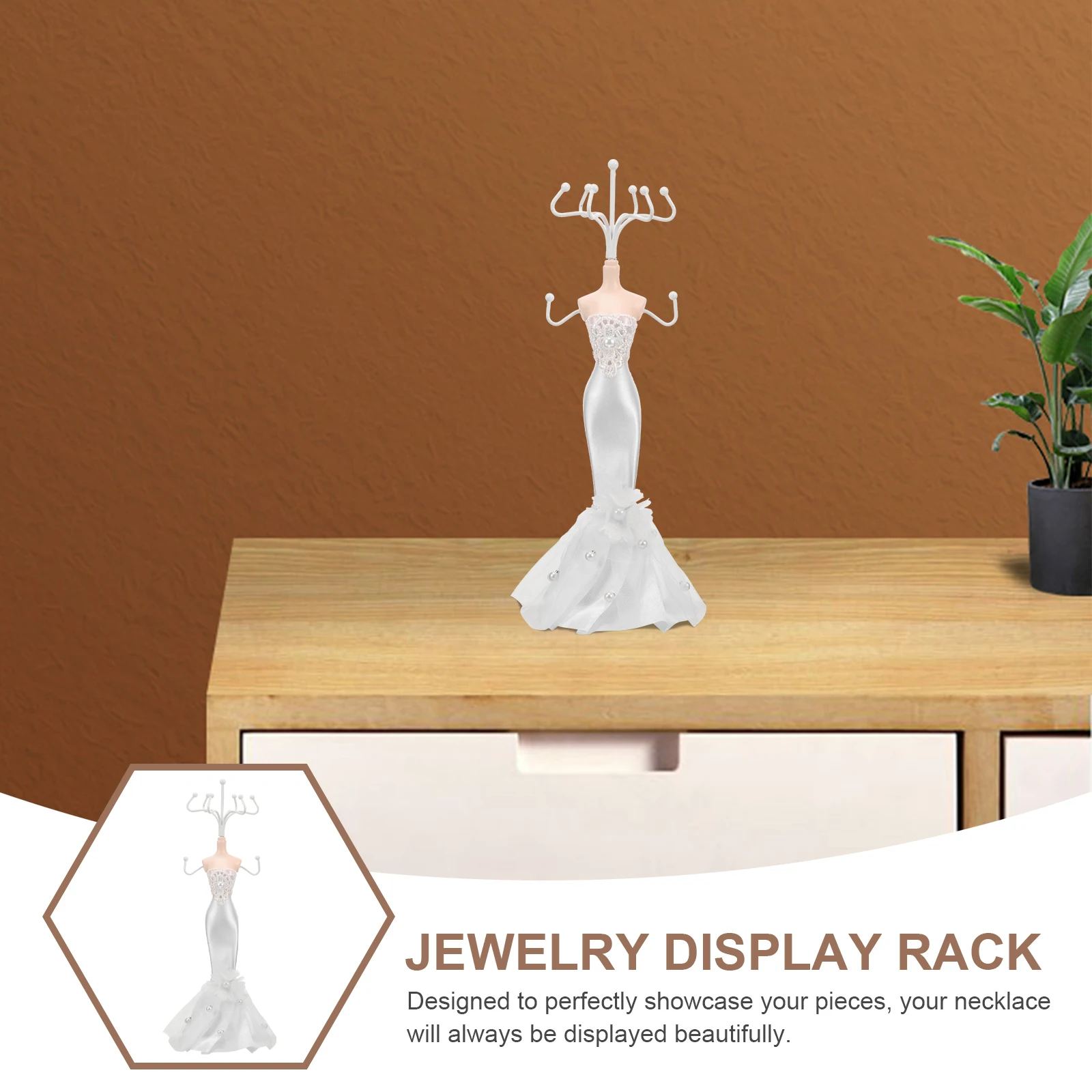 Tabletop Pendant Hanging Rack Necklace Display Stand Stable Metal Jewelry Display Stand Necklace Showing for Home 2024 NEW