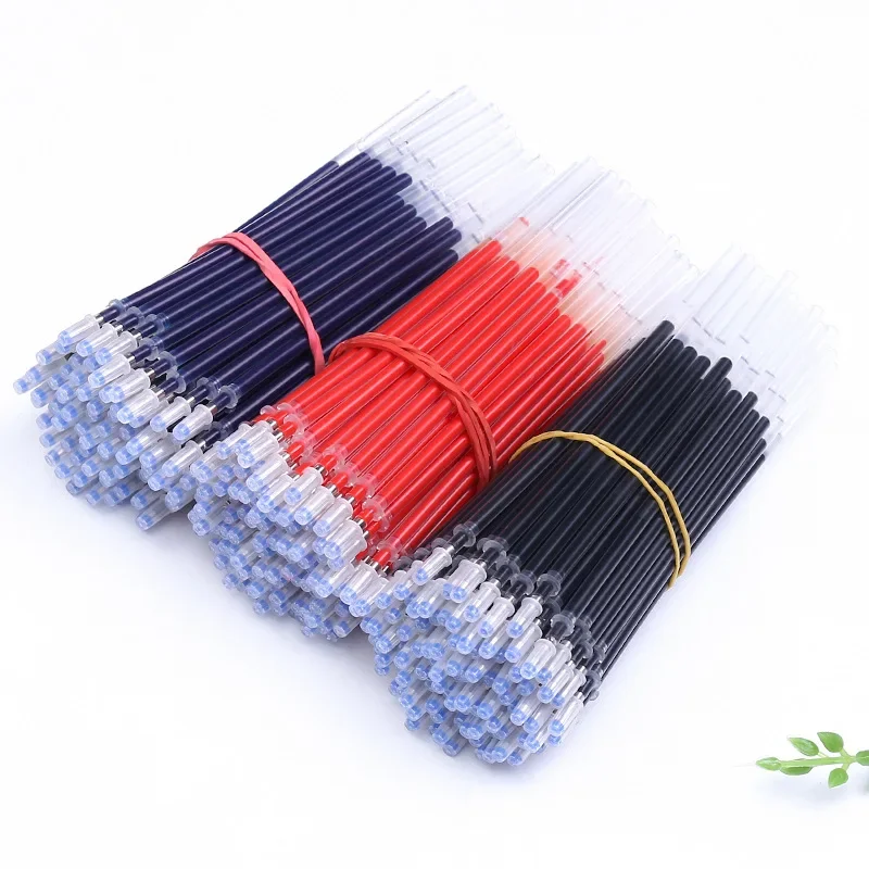 20-50pcs/set Gel Pen Refills Black Blue Red Ink Needle Pen Refills 0.5mm Rods Kawaii Stationery School Office Writing Supplies