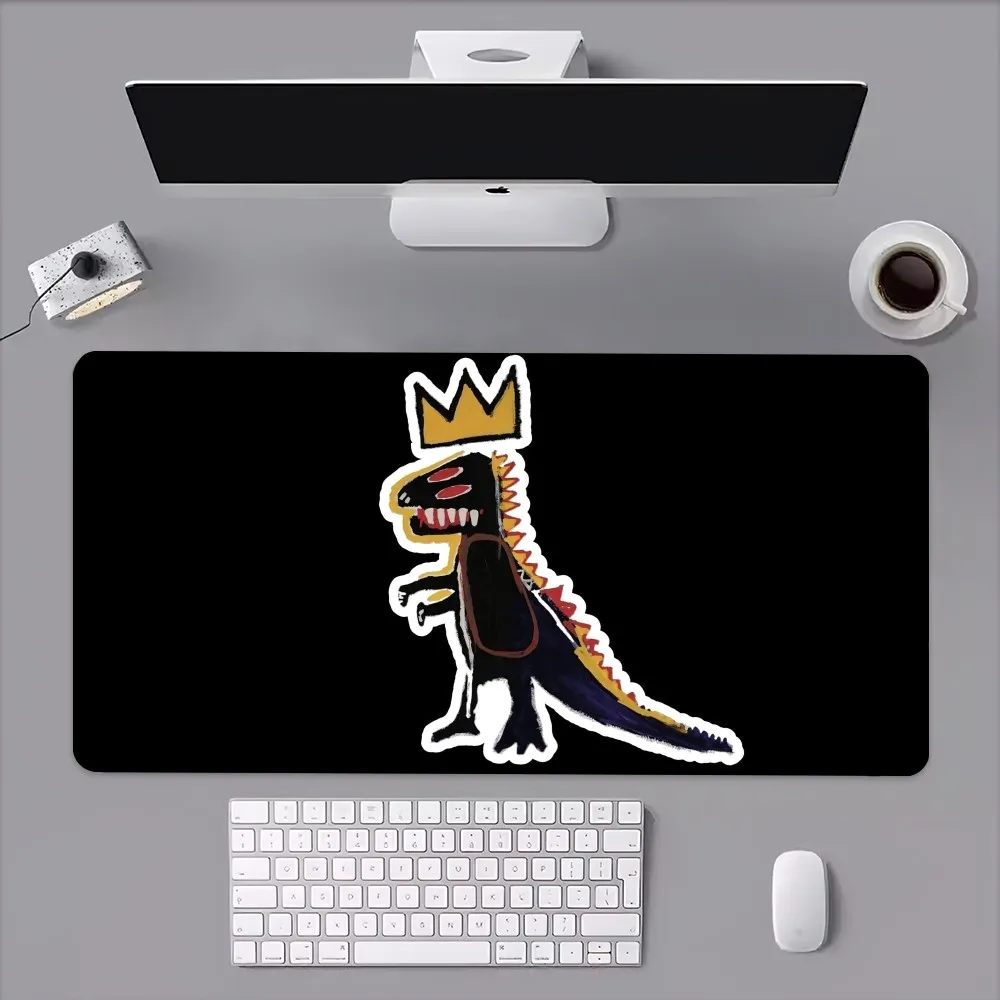 Art J-Jean-Michel B-Basquiat Mouse Pad Computer Laptop Gaming Office Wrist Guard tappetino per tastiera antiscivolo