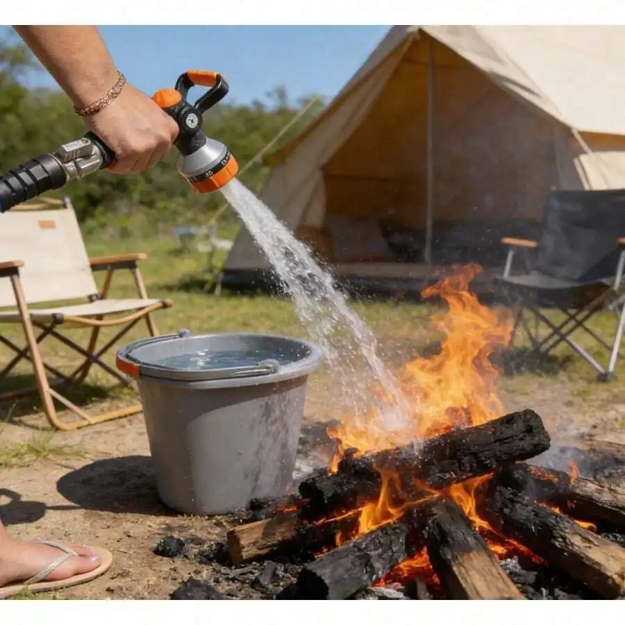 

8 Pattern Hose Nozzle, Anti-Leak Non-Slip Grip Adjustable High Pressure Sprayer for Yard Watering Cleaning