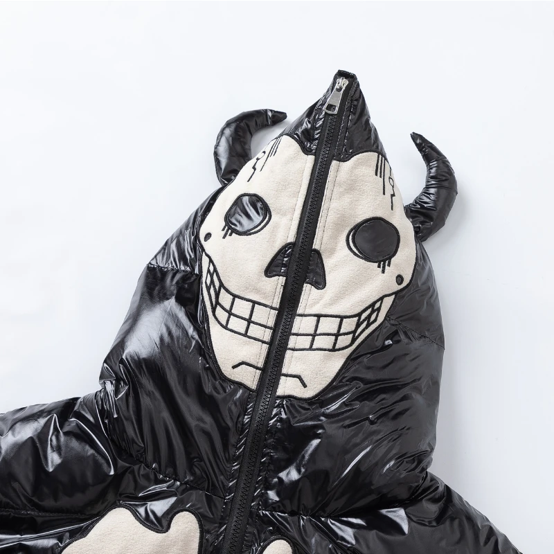 Seton-Parka rembourrée coupe-vent rétro pour homme, veste brillante, manteau chaud épais, Hip Hop Street, Harajuku Y2k, hiver