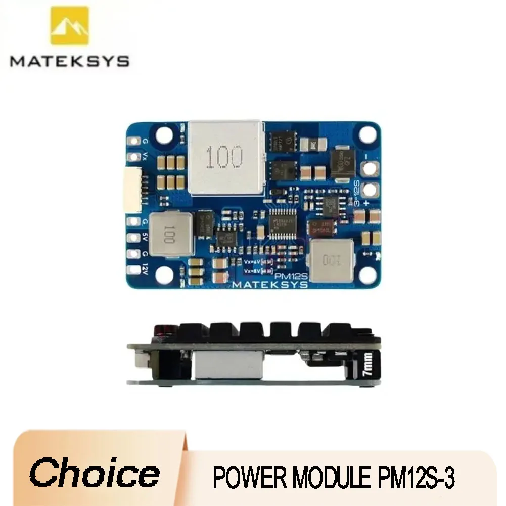 

Модуль питания Matek PM12S-3 — вход LiPo 3-12S, двойной BEC 5 В/9 В с радиатором | Для мультироторного дрона с фиксированным крылом, Cinewhoop и FPV