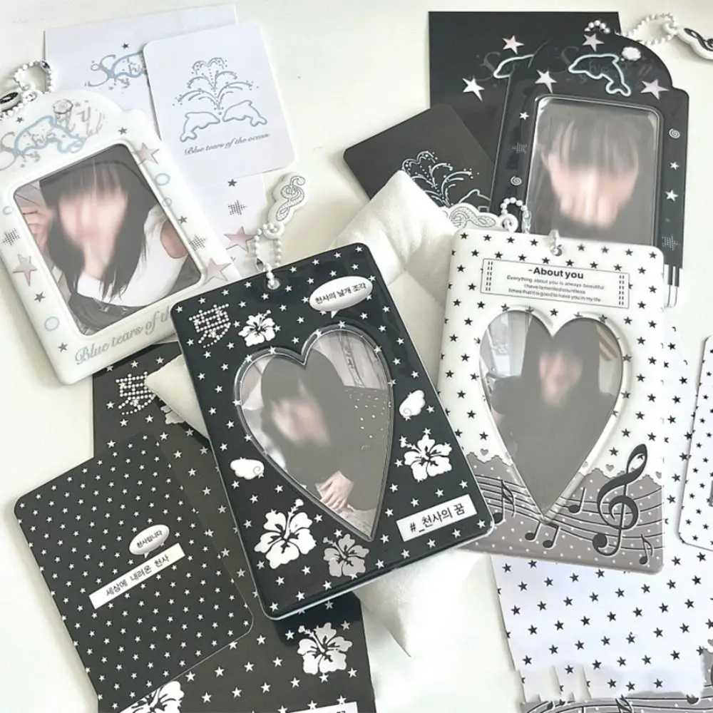 Fashion Y2K Style Kpop Photocard Holder Mini Cartoon Idol Photo Frame Gift PVC Card Holder
