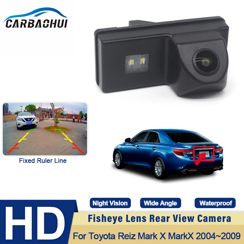 Kamera spion รถพิเศษ CCD 1080x720P HD 170องศาสำหรับ Toyota Reiz MARK X MARKX 2004 2005 2006 2007 2008รถ2009