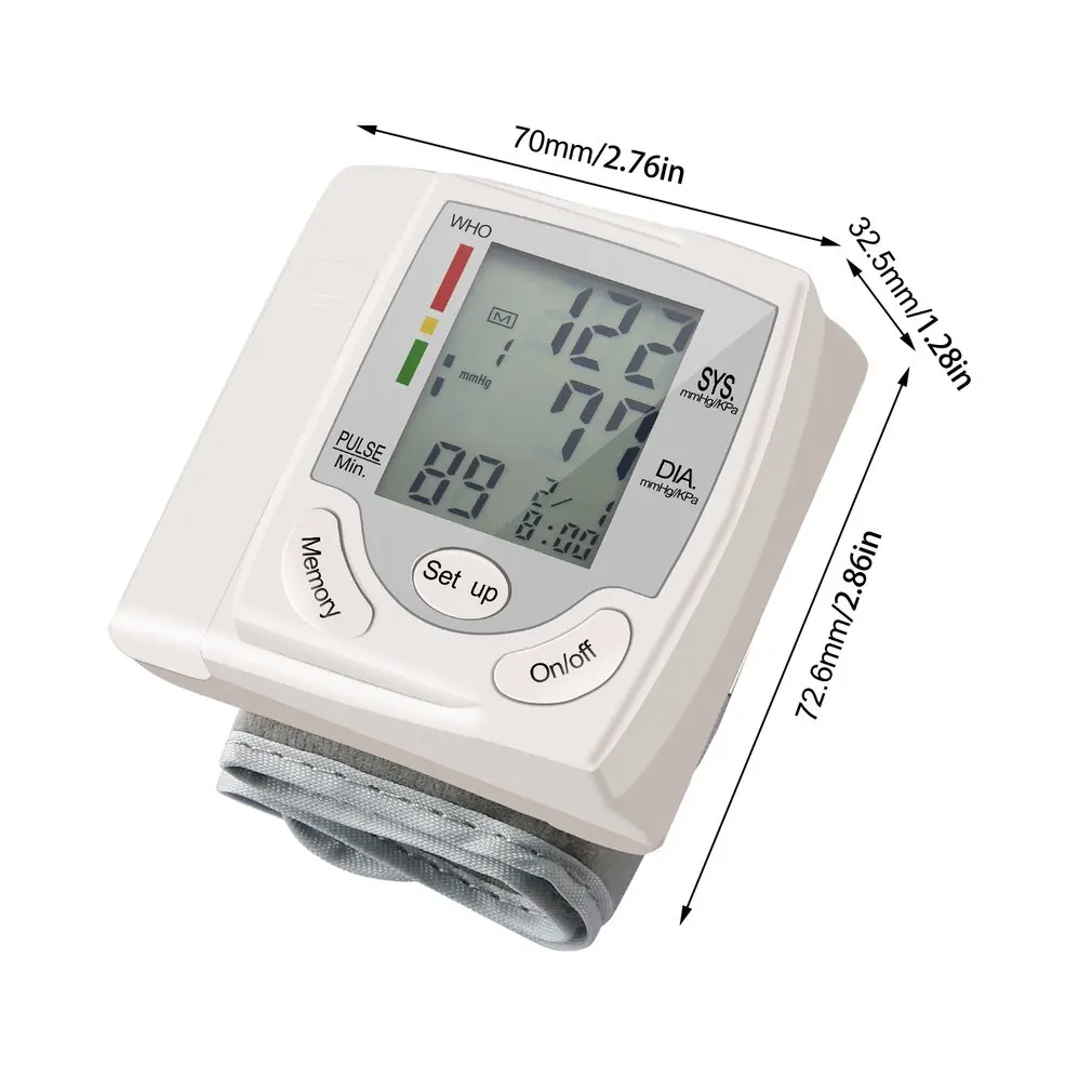 Medical Sphygmomanometer Tonometer Digital Blood Pressure Automatic BP Measurement Heart Rate Temperature Infrared Non-contact