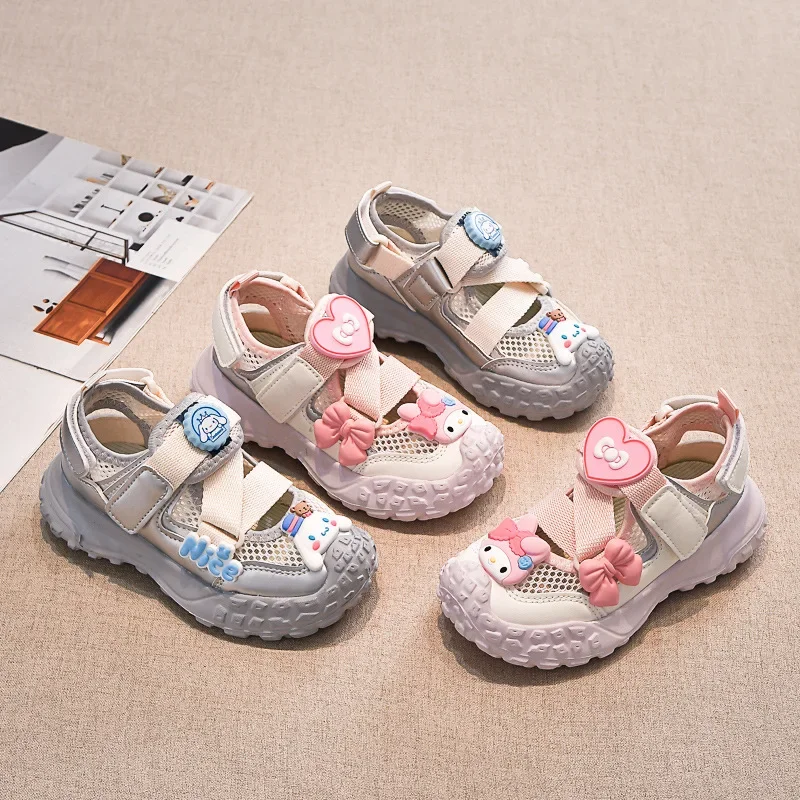

Cinnamoroll My Melody Girl Sports Sandals Sanrios Breathable Child Kawaii Cartoon Website All-Match Summer Breathable Girl Shoes