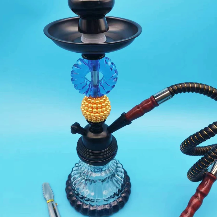 Arabia Hookah Set Small Single Tube Shisha Glass Bottle Ceramic Bowl Hose Pipe Hookah Accessories Birthday Gift