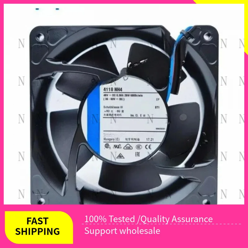 

YJJ FOR Ebmpapst Axial Cooling Fan 4118NH4 48V 0.58A 28W 120*120*38MM 2-wire Cabinet Fan