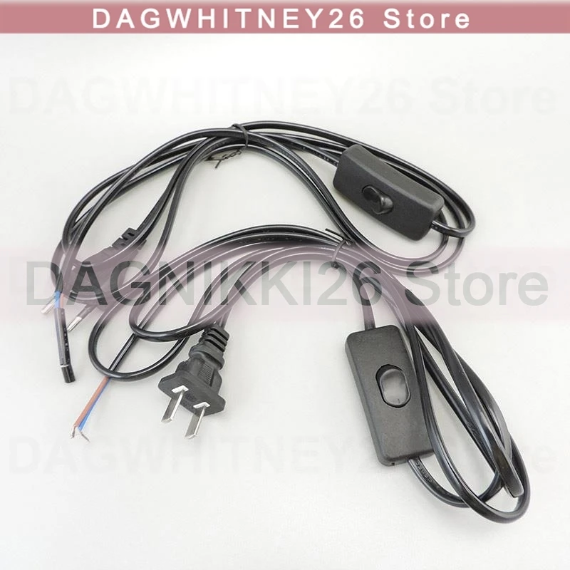 303 Switch on/off Power supply Online US EU Extension connector Cable Wiring AC Cord Desktop LED Lighting Cable white black U26