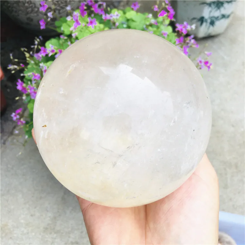 1.8kg natural crystal white crystal ball mineral specimen for home decoration