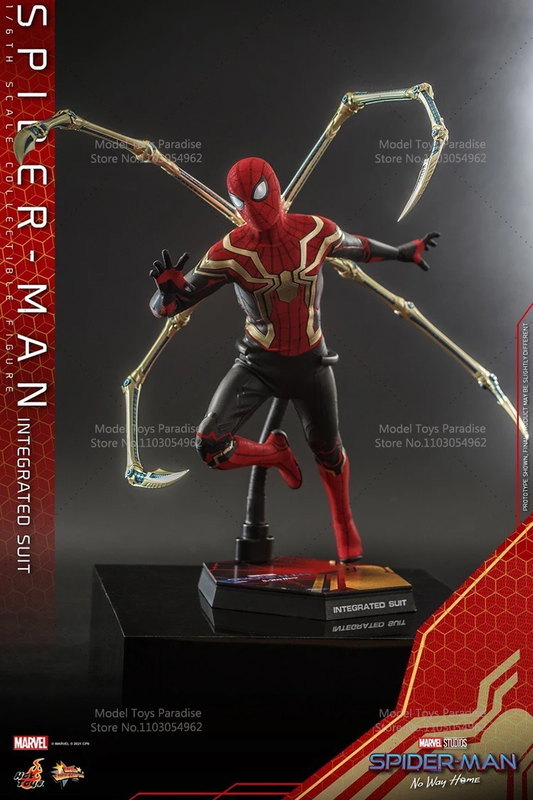 HotToys HT MMS623 1/6 Collectible Toys Spider-Man Spider-Man：No Way Home Men Soldier Hero 12'' Action Figure Model Fans Gifts