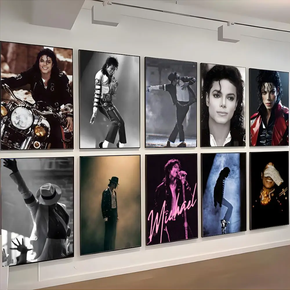 Póster clásico de Singer M-Michael Joseph Jackson, arte retro, decoración para restaurante y bar