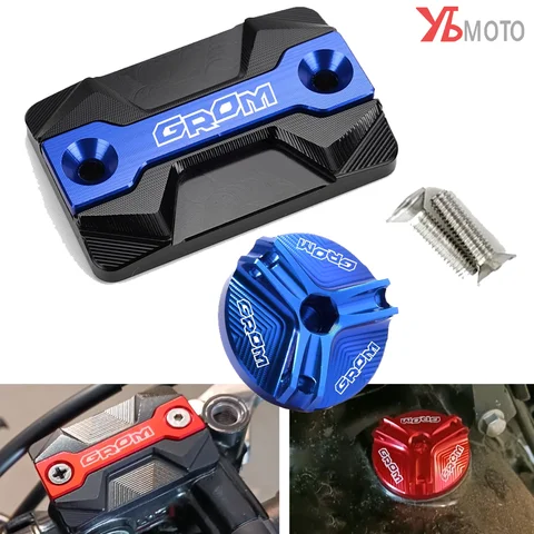 Bouchon de remplissage d'huile moteur de moto, accessoires de bouchon de liquide de frein avant, couvercle de réservoir Grom pour Honda Grom MSX125 2013 – 2025 MSX 125