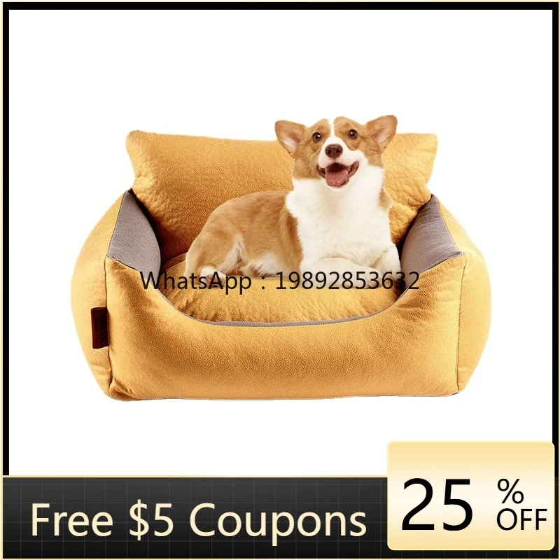 

ZZ Wyj Kennel Mattress Sofa Bite-Resistant Waterproof Removable and Washable Small and Medium Dogs Four Seasons Universal