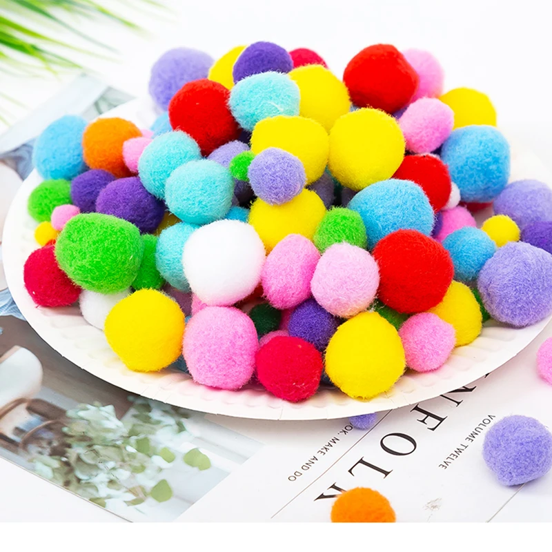 Mini Fluffy Soft Pom Poms 8/10/15/20/25/30mm Pompoms Ball Handmade Kids Toys Wedding Christmas Decor DIY Sewing Craft Supplies