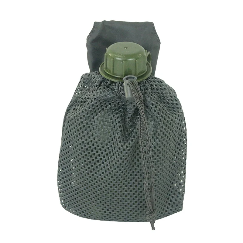 Tactical drawstring bag Water Bottle Bags Molle System Kettle Cover Hanging Waist Pouch Outdoor Hiking Climbing Camping Holder