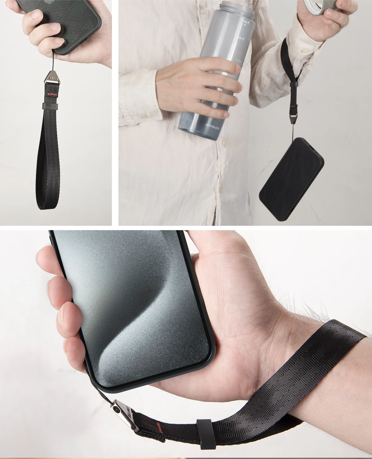 

IBMRS Hand Strap Designed for Camera Strap and Phone Strap, Compatible with Camera and Phone Case - Black Phone Shor